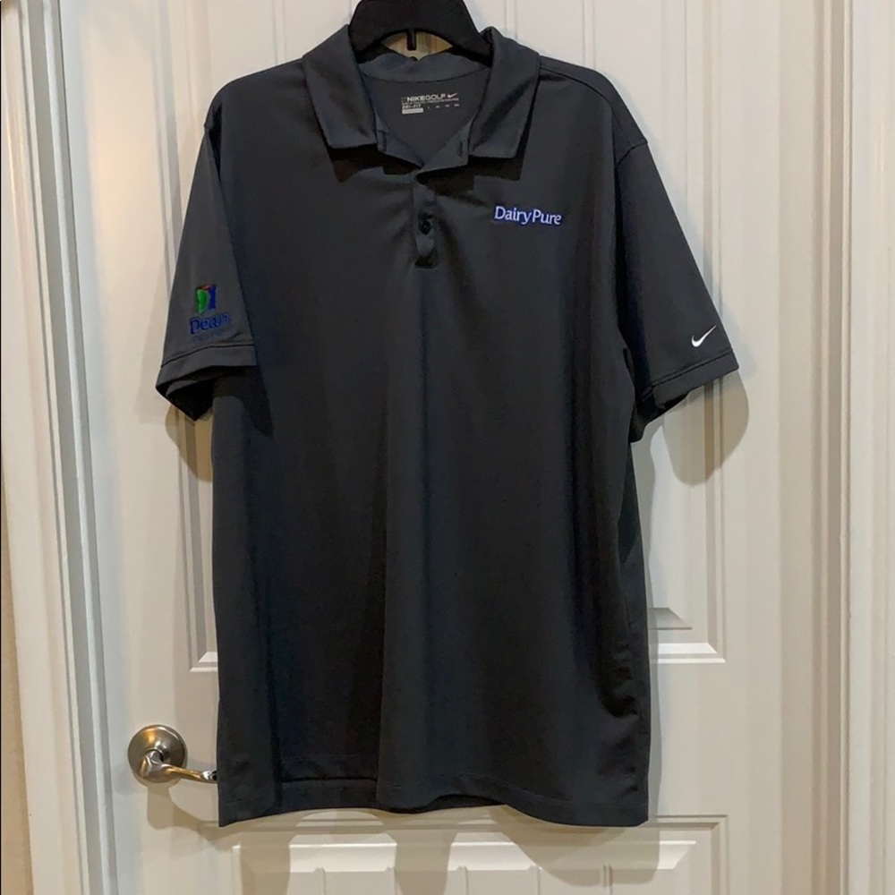 Grey Nike Dri-fit Polo